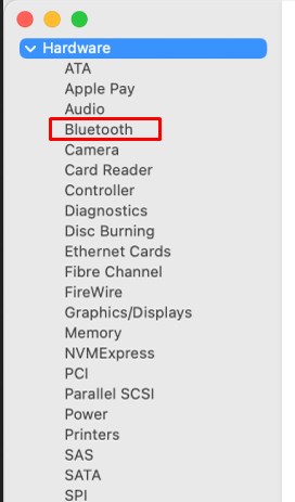 bluetooth en MAC